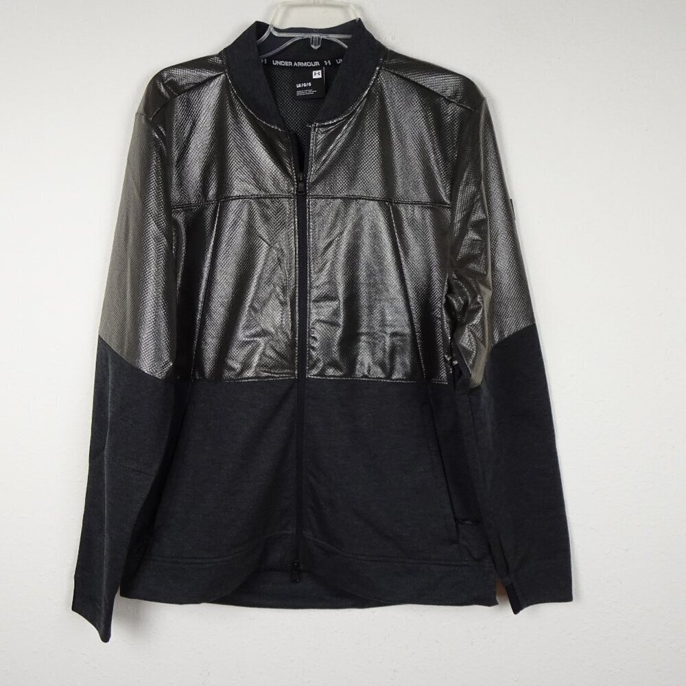 Under Armour Rain Jacket Men's Size L Gray Full Zip Unstoppable Swacket
